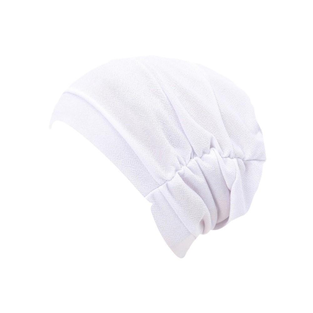 Comfortable Vintage Hijab Caps Elastic Soft Polyester Islamic Headband Breathable Wrap Style Cancer Chemo Hat Hair Loss