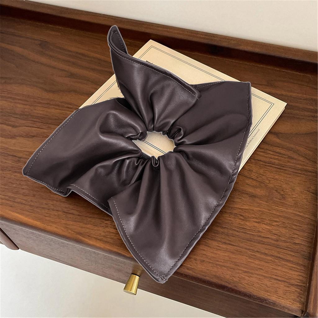 Lustrous PU Hair Scrunchies for Adult Teens Fashion Hair Rope Ponytail Holder Hairtie for Any Outfit Party Hair Decors