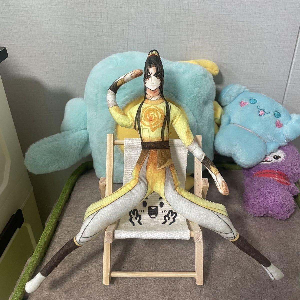 Mo Dao Shi Jin Ling Wei Wuxian Lan Wangji Jiang Cheng Cosplay Plüschpuppe Ohne Weißen Rand Abstrakter Drahtskelett Geburtstagsgeschenk 28cm