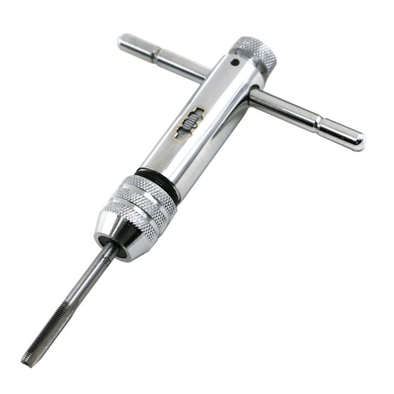 M5-M12 Verstellbarer T-Griff Ratsche Gewindebohrerhalter Schraubenschlüssel Ohne Gewindebohrer Entwickelt Für Gewindebohrer Reibahlen Schraube