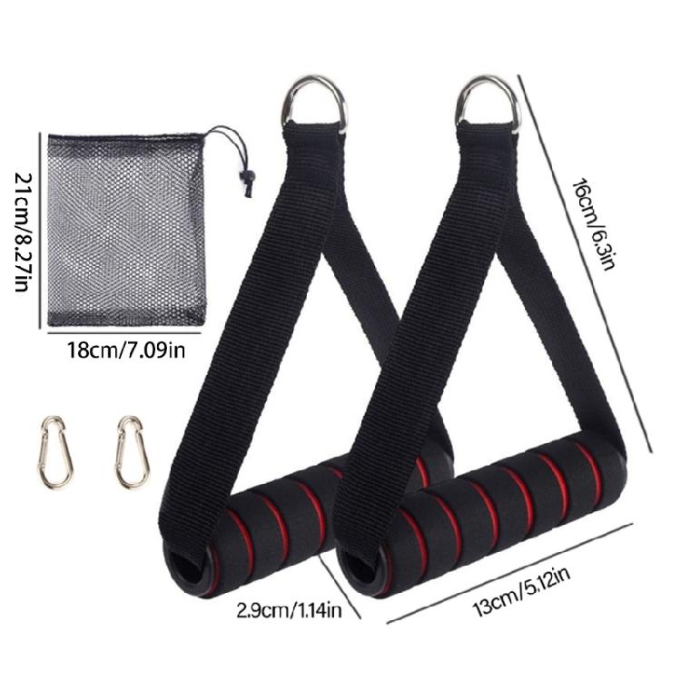 1 Pair Cable Machine Handle Exercise Handle Gym Cable Machine Handle Set, Exercise Attachments For Resistance Band
