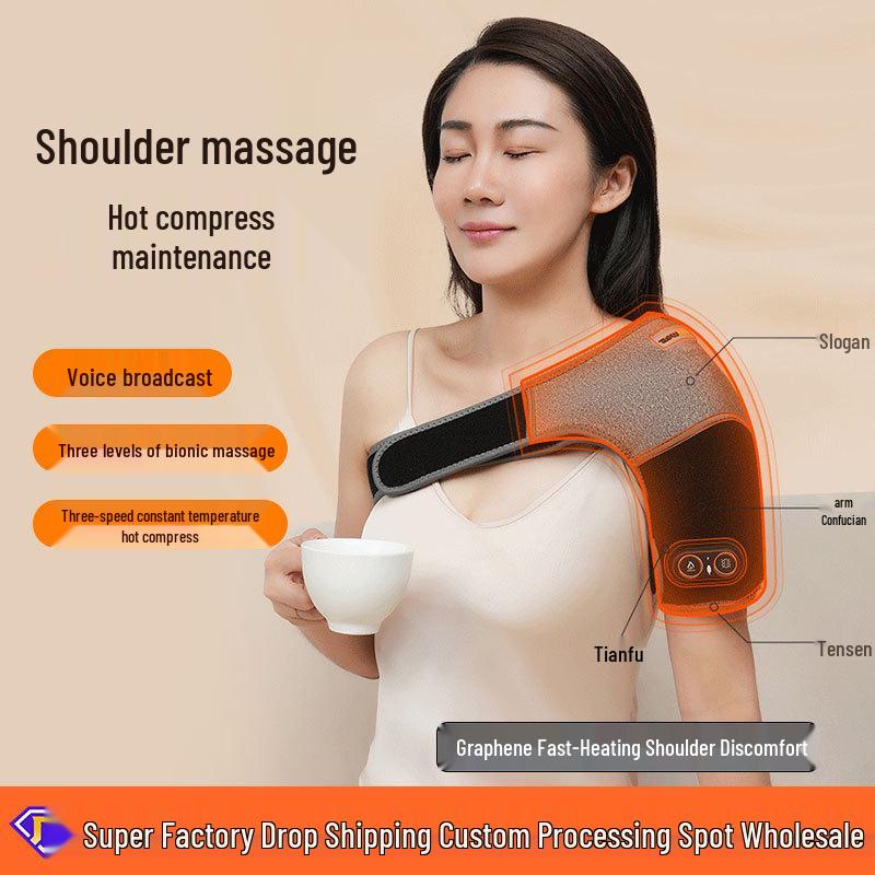 

Точечная электрическая грелка для плеч - Массаж и горячий компресс для терапии периартрита с полынью, Идеально для людей среднего и пожилого возраста. One Size серый