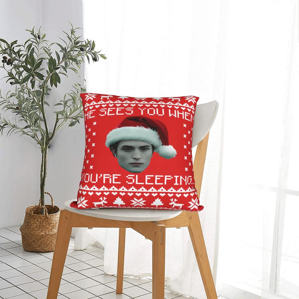 Federa Cuscino Divertente Edward Cullen Jacob Twilight Copricuscino Quadrato Copricuscino Divertente Per Festa di Matrimonio Decorazione della Casa