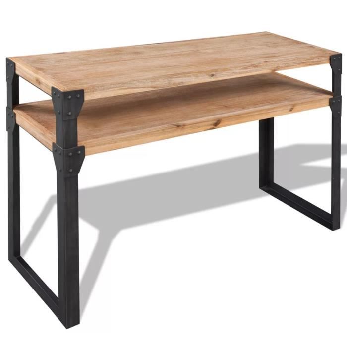 VidaXL Table console Bois d'acacia massif 120 x 40 x 85 cm