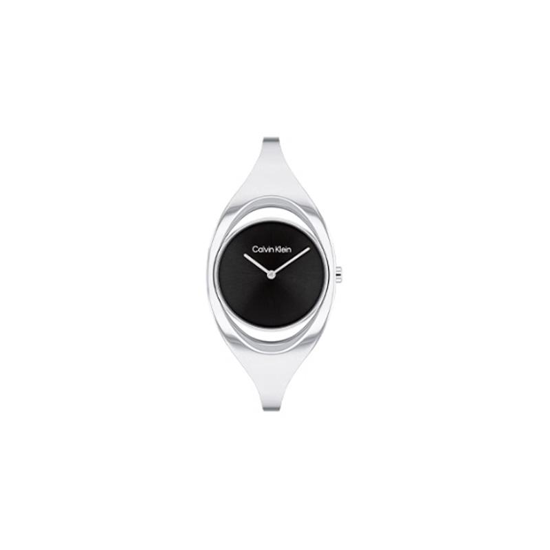 Calvin Klein Quartz Watch Steel Bracelet 32.5Mm Black Dial 30M Water Resistant Women watches 25200392 Black Dial