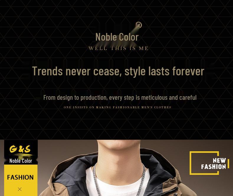 Premium Men's Outdoor Hooded Windbreaker - Functional, Durable, Autumn/Winter Jacket with Loose Fit and Three-Proof Technology