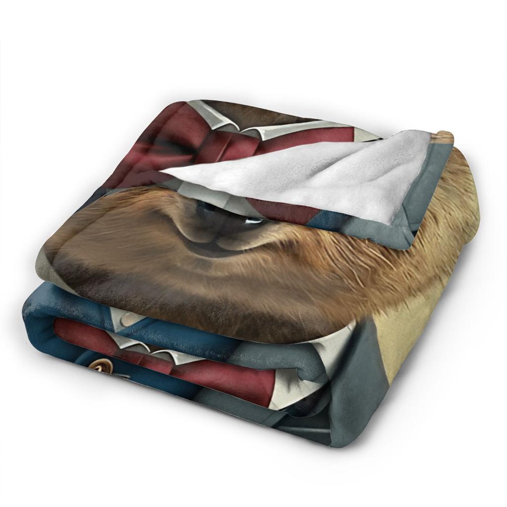 The Dapper Animals Blanket Quality Warm Soft Throw Blanket Autumn Girls Boys Couch Chair Fluffy Bedspread
