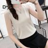 Women Vest Tops Round Neck Sleeveless Solid Color Loose Fit Ice Silk Tank Tops Breathable Versatile Vest