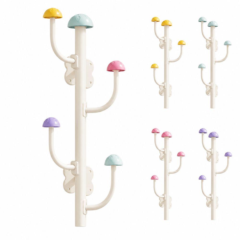 Smooth Edge Mushroom Coat Rack Space Saving Wall Hanging Hooks New Wall Coat Rack Entryway Storage
