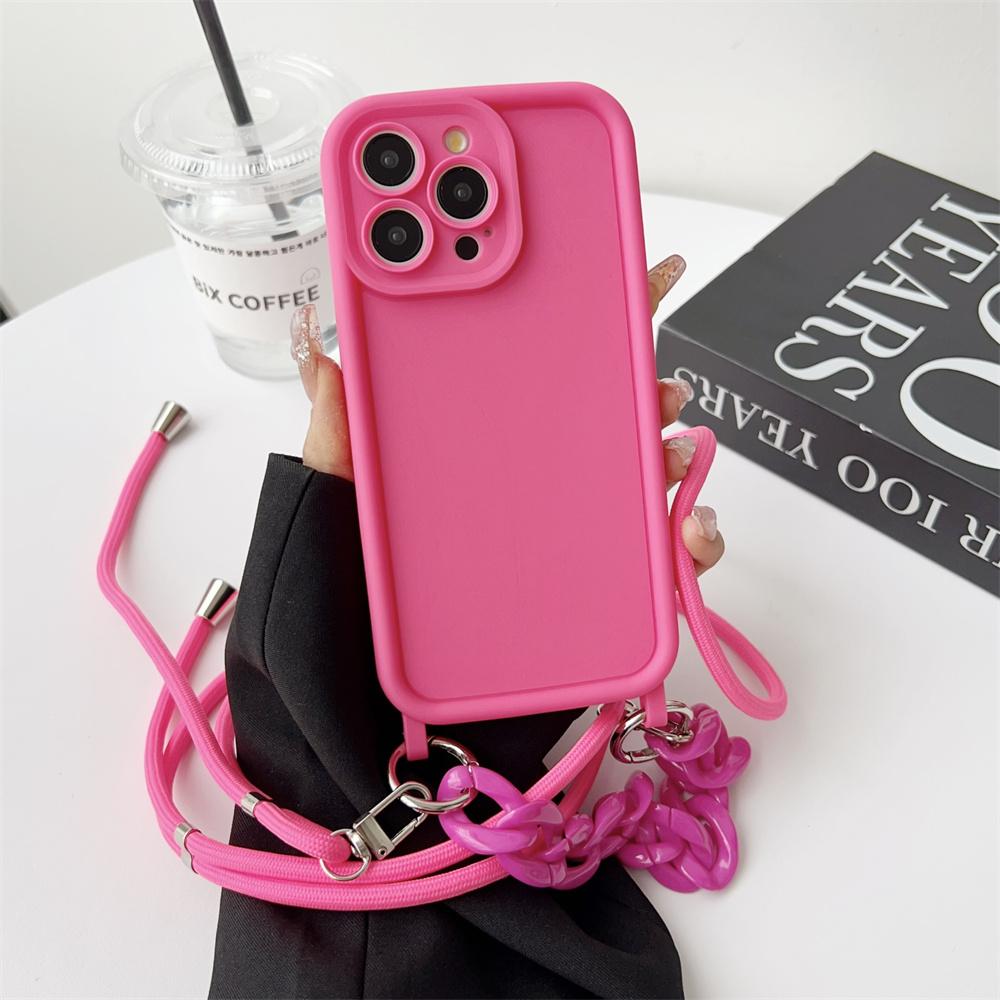Wrist Strap Crossbody Phone Case For iPhone 14 13 15 16 Pro Max 12 11 X XR XS 7 8 Plus SE  Adjustable Lanyard Soft Cover