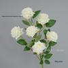 6-Head Angled Rose Artificial Flowers for Wedding Hall, Garden, and Landscape Styling