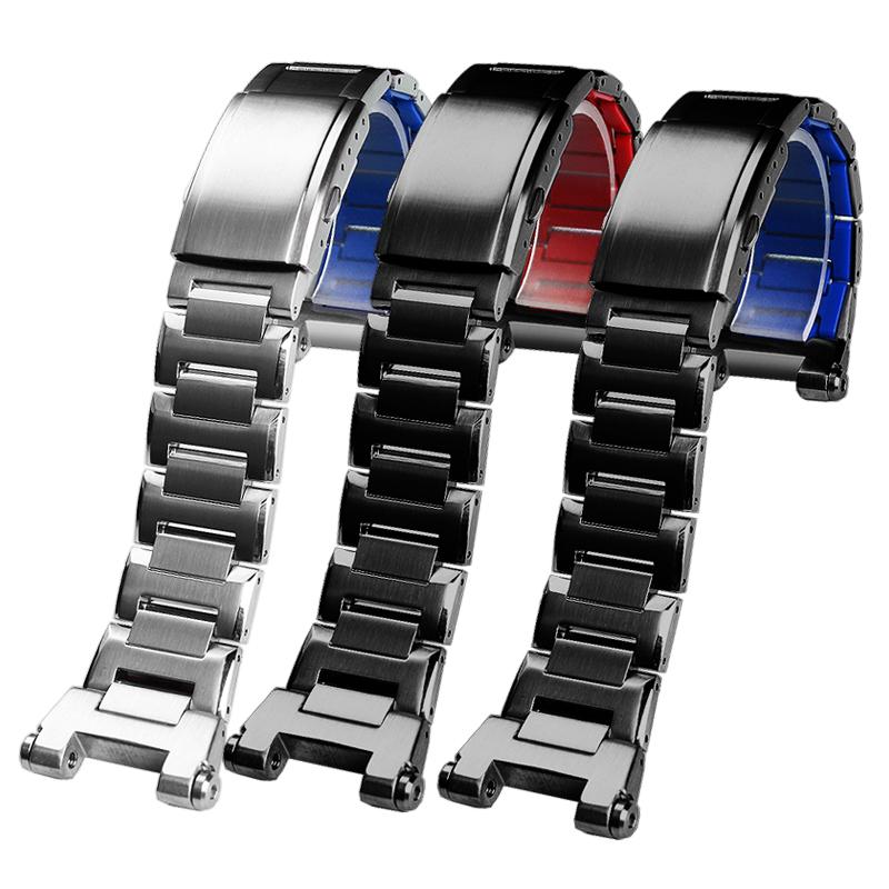 MTG B2000 Replaceme Strap Bracelet for Casio G-SHOCK MTG-B2000 mtgb2000 Series 316L Solid Stainless Steel Red Bottom Watch Band