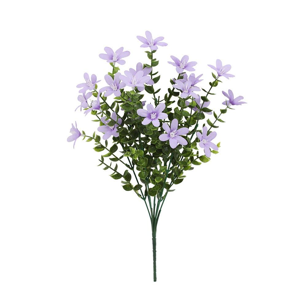 Multicolor Simulation Flower Silk Petals Faux Flower Desktop Ornament