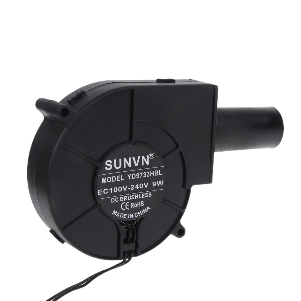 Portable BBQ Fan DC 12V 0.07A 3300R/Min Air Turbo Blower for W/ Air Duct for Barbecue Picnic Camping Fire Charcoal S