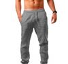 Men's Solid Color Drawstring Hip Hop Cotton Linen Casual Pants (Summer 2025)