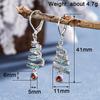 Huitan Women Elegant Christmas Tree Drop Earrings Winter Festival Lady Charming Accessories Inlaid Shiny CZ Chic Jewelry Gift