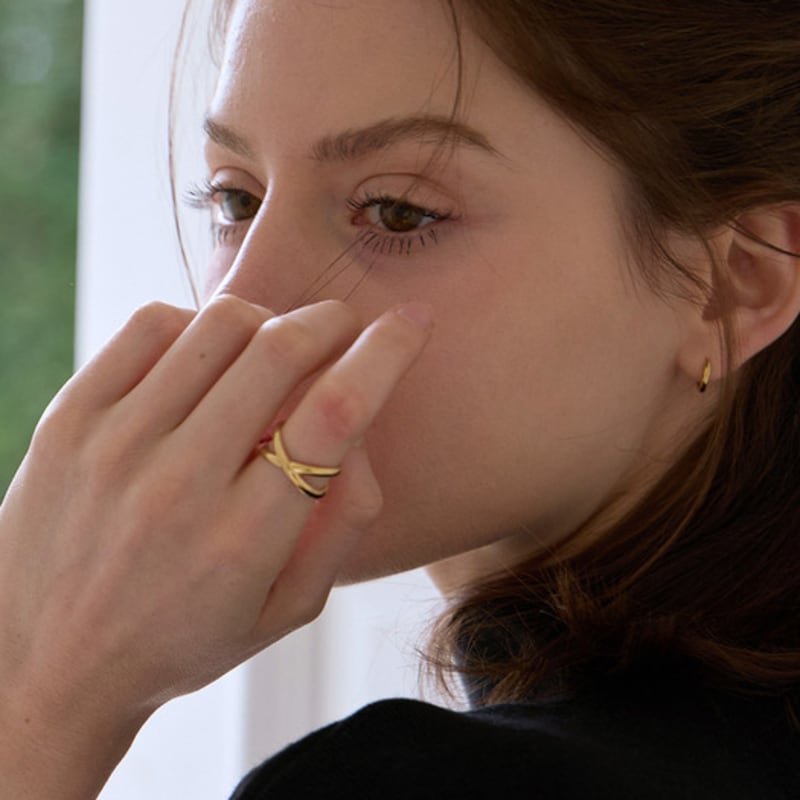 PAIGEFLYNN JEWELRY [Silver 925] Flynn Cross Open Ring