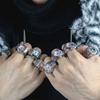 Fashion Mini Quartz Watch Clock Finger Rings for Men Women Elastic Strap Punk Gothic Couple Roman Ring Jewelry Gift
