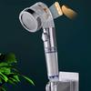 Showerhead Water Saving High Preassure Propeller Flow Showerhead with Fan Built-in Filter Rainfall Bathroom