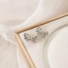 French Court Style Retro Stud Earrings Women'S Silver Irregular Flower High-End Earrings Niche Temperament Fashion Earrings