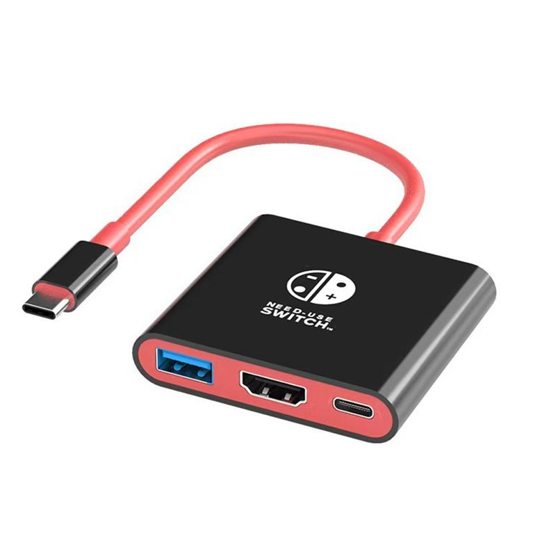 

Портативная док-станция 3-в-1 Конвертер Проектор экрана Поддерживает портативные игровые консоли/Мобильные телефоны/Планшеты/Ноутбуки