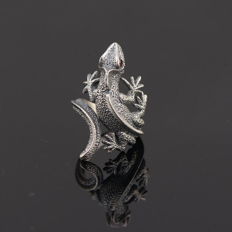 Buyee   Copper Male Unique Ring Finger Cute Lizard Animal Open Ring For Men Fashion Fine Jewelry Circle Gift