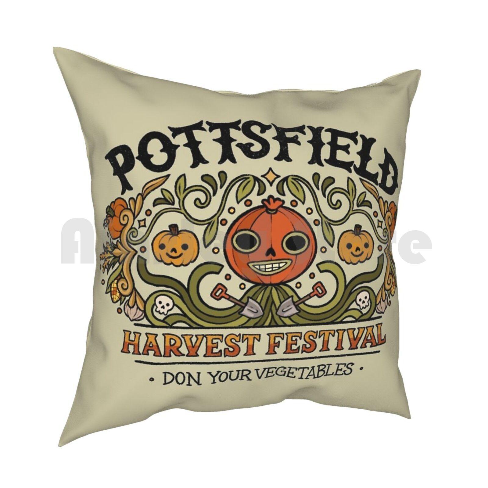Pottsfield Harvest Festival Pillow Case Printed Home Soft Throw Pillow Pottsfield Harvest Festival Pumpkin Halloween 30x30cm 12x12in