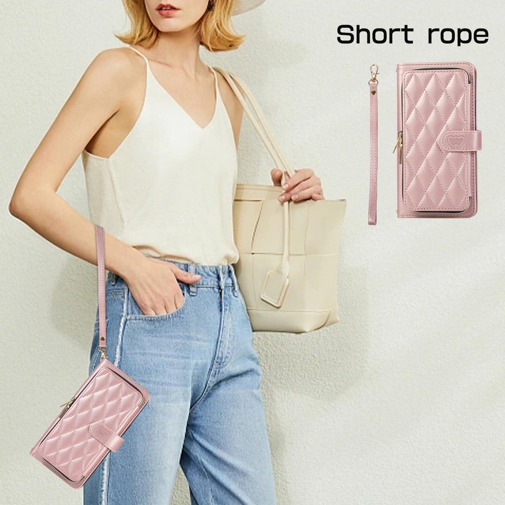 Crossbody Long Lanyard Cards Solt Leather Case For Samsung S26 Ultra S25 Plus S24 S23 S22 A16 A26 A36 A56 A06 A17 A07 Bag Cover
