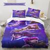 KDA Pattern Bedding Quilt Set Quilt Cover Pillowcase Home Decoration Gift (1 * duvet cover + 2 * pillowcase, without core)