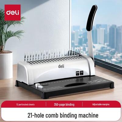 Deli 21-Hole Comb Binding Machine CN Plug (adapter Included)