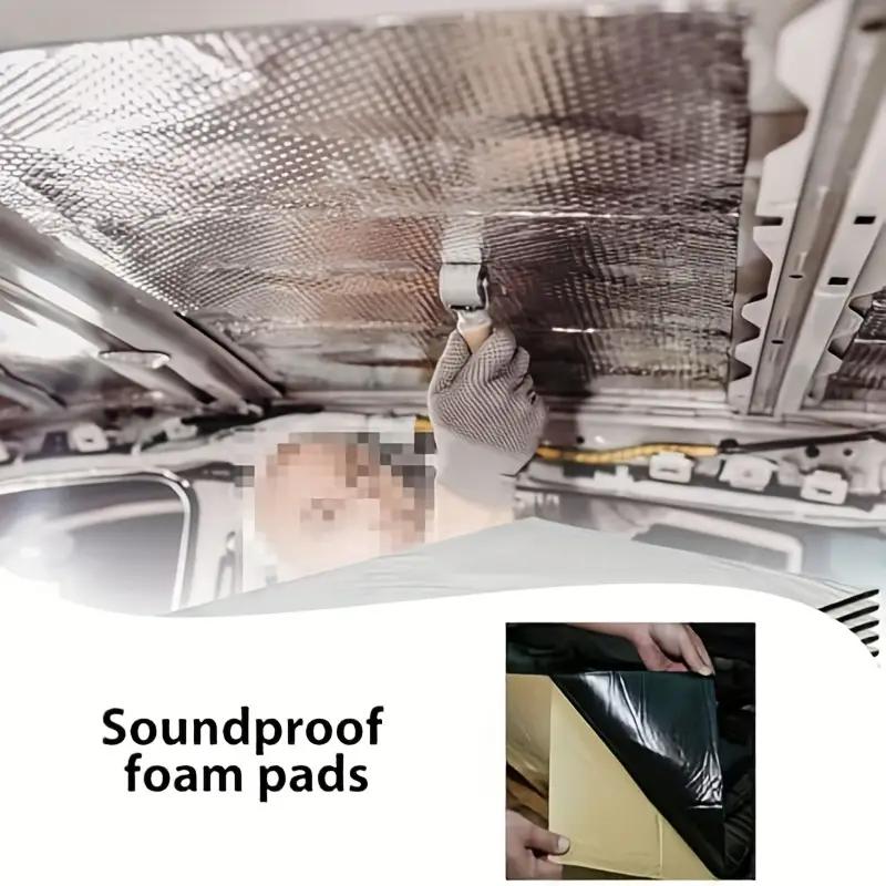 40X100/200cm Tapete de Isolamento Acústico para Carro Abafamento de Som Isolamento Acústico para Carro Calor Ruído Tapete de Abafamento para Capô de Carro Motor Porta