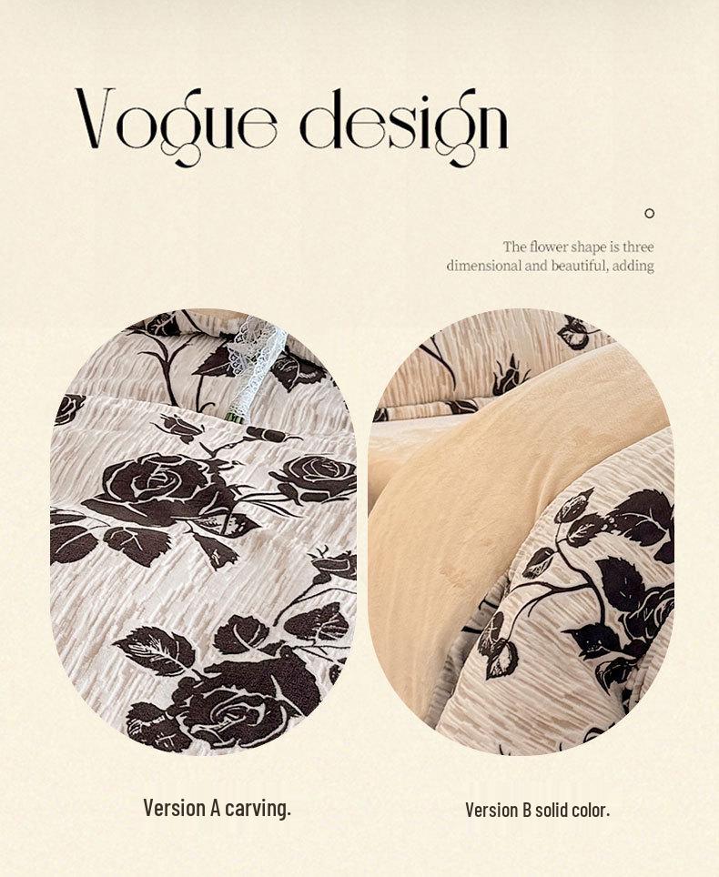 Verdicktes Winter-Baumwoll-Doppellagen-Musselin Französisches Bettwäsche-Set Klasse A & Bettbezug-Set