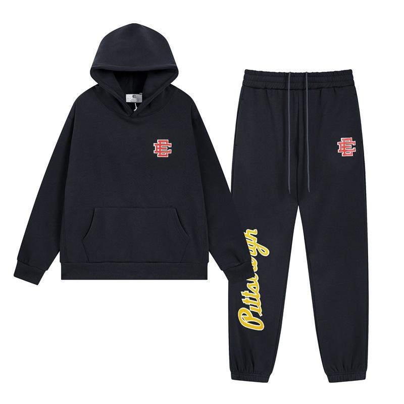 European and American Trendy Brand EEl Classic Sports Men and Women Couples Hooded Sweater Corset Sweatpants Set Trendy