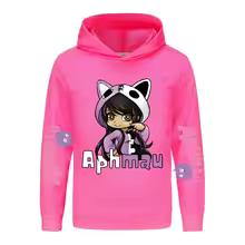 Anime APHMAU Hoodie Kids Cartoon Jumper Boys Long Sleeve Coats Baby Girls Hooded Sweatshirts Children Pullover Sweater