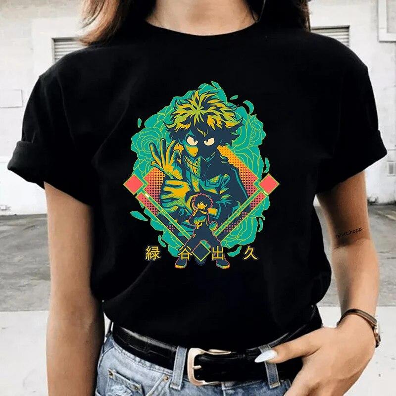 Anime Clothes Shoto Todorok TShirt Deku Harajuku TShirts My Hero Academia T-Shirt Boku No Hero Academia Tshirt Bakugou TShirt Unisex
