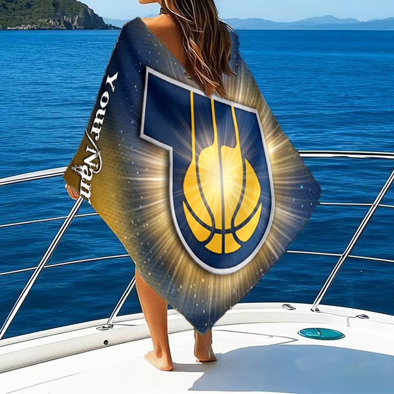 Custom Name Beach Towel Indiana Basketball Team Beach Towel, Soft Microfiber, Gift for Her/Him, Birthday, for Pool, Beach, Travel, Fan Gifts
