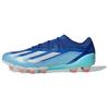 X Crazyfast.1 Round Toe Slip-On HG (Rubber Short Studs) Non-Slip Durable Football Shoes Men Football Shoes White Blue IE4204