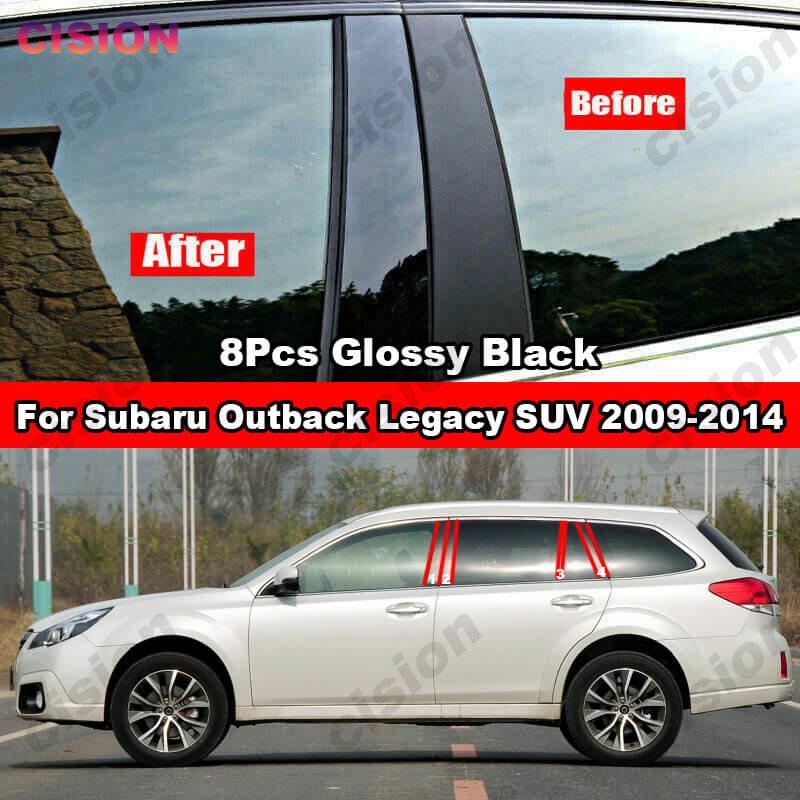 

Глянцевый черный зеркальный эффект Дверное окно Центральная колонна B C Крышка стойки Стойка Отделка ПК Материал для Subaru Outback Legacy SUV