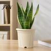 Breathable Resin Plant Pots Flowerpot with Drainage Holes And Saucer, Pot for Indoor Outdoor Self Draining Nursery Plants, Lightweight Thickened