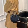 Mode Damen Einfarbig Runde Kleine Schulter Sling Tasche PU Leder All-match Design Umhängetasche