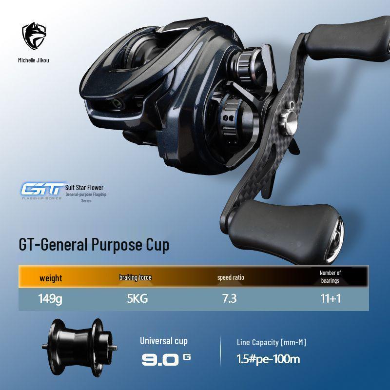 Michelle Jihu GTultra All-Purpose Long-Distance Baitcasting Reel Saltwater Micro Lure Anti-Backlash Reel