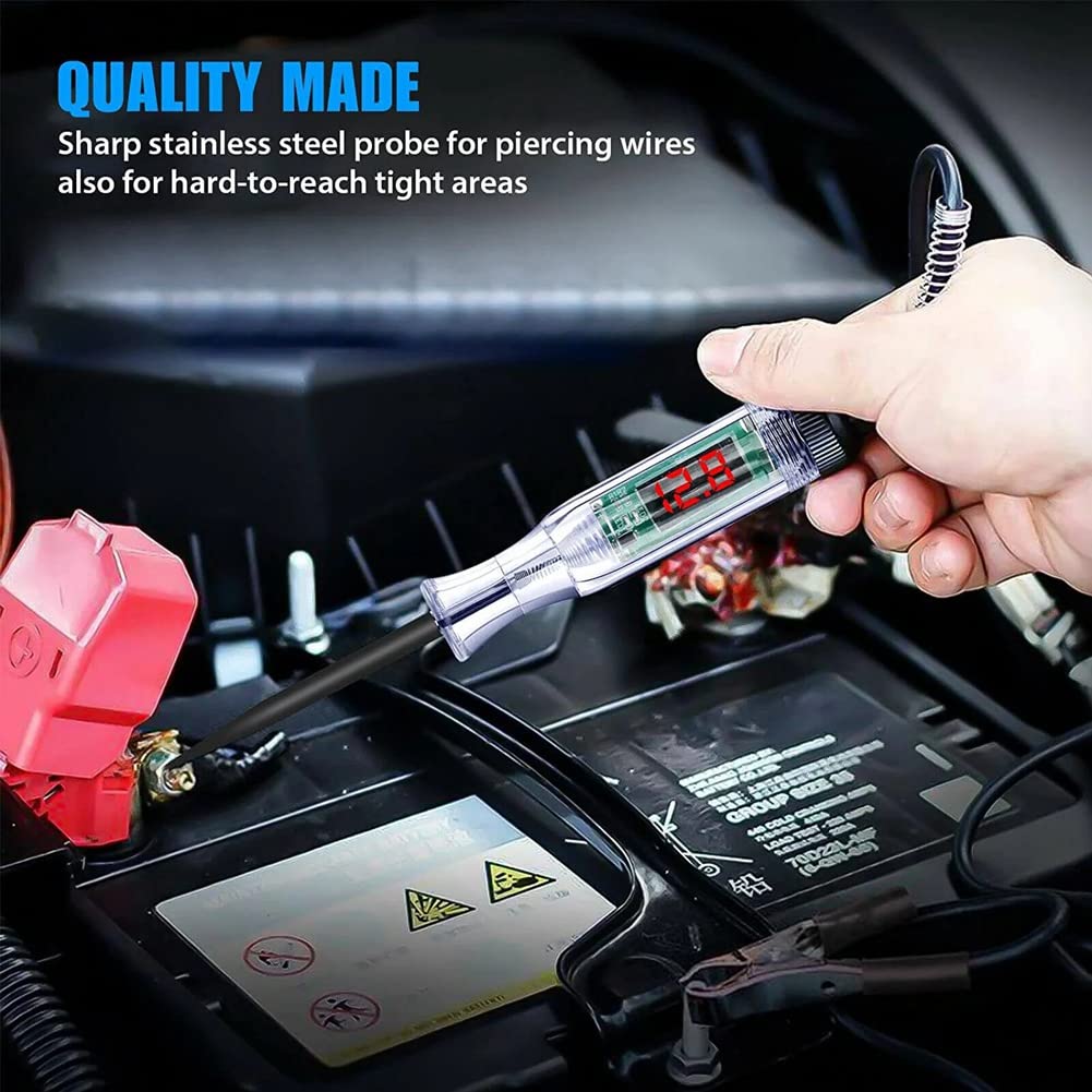 Circuit Test Pen, Car Circuit Tester, LCD Tester for Digital Circuits, Voltage Probe Pin (3-70V)