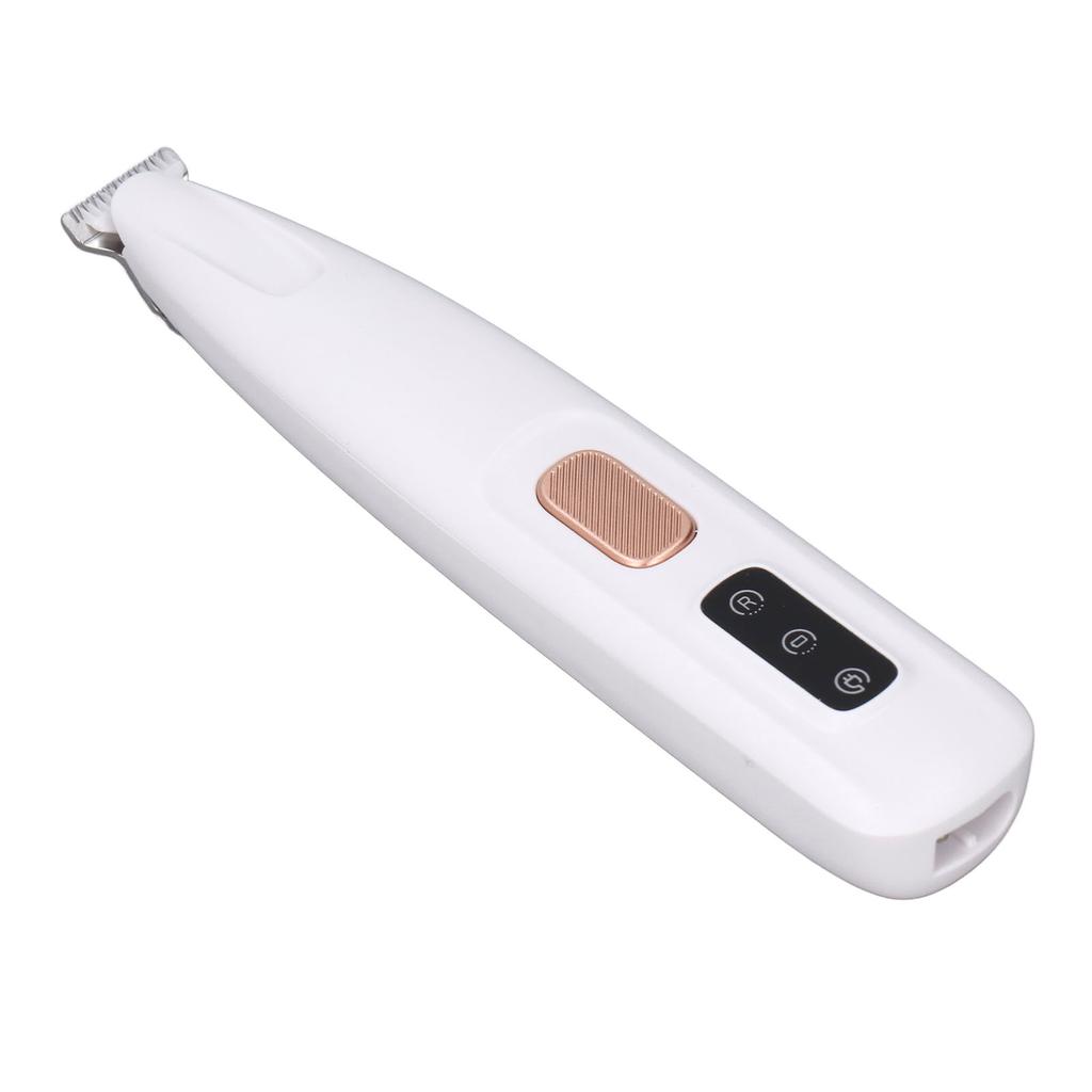 Pet Paw Trimmer with LED Light Efficient Low Noise Rechargeable Electric Dog Paw Hair Clipper for Pets