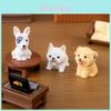 Figure di Cani in Resina Miniature Realistiche per Decorazione Casa, Ufficio e Auto