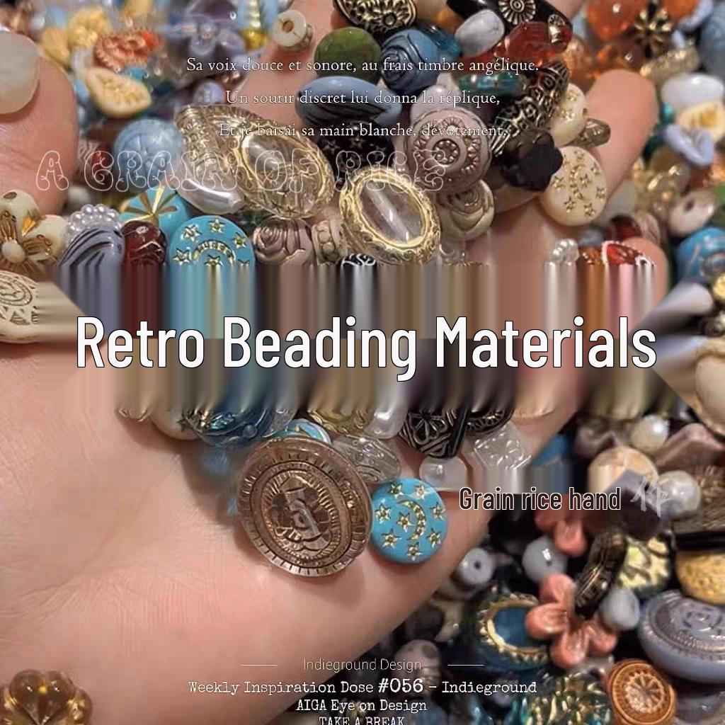 

Gold-Plated Retro Czech Beads for Handmade Jewelry - DIY Accessories & Lucky Bag Strands