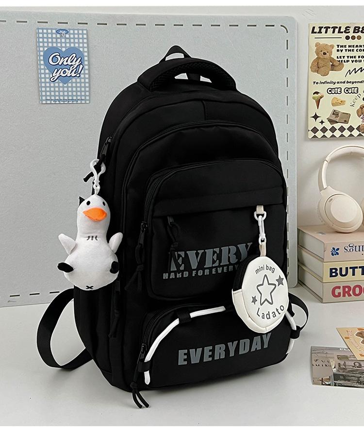 Schoolbag Korean version contrasting color splicing backpack 1011 new fashion and light travel backpack casual tooling style school bag