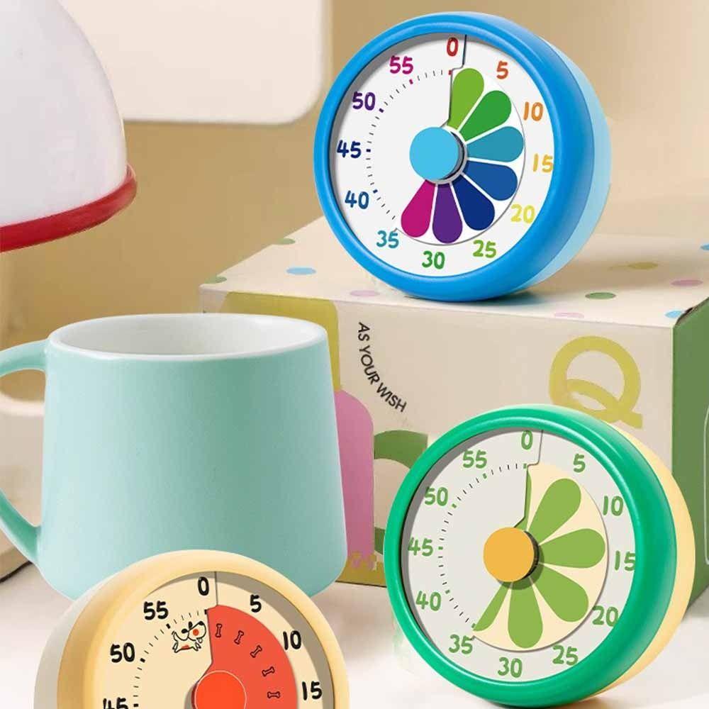 60 Minutes Countdown Alarm Clock Mechanical Kitchen Cooking Timer Visual Timer for Primary School