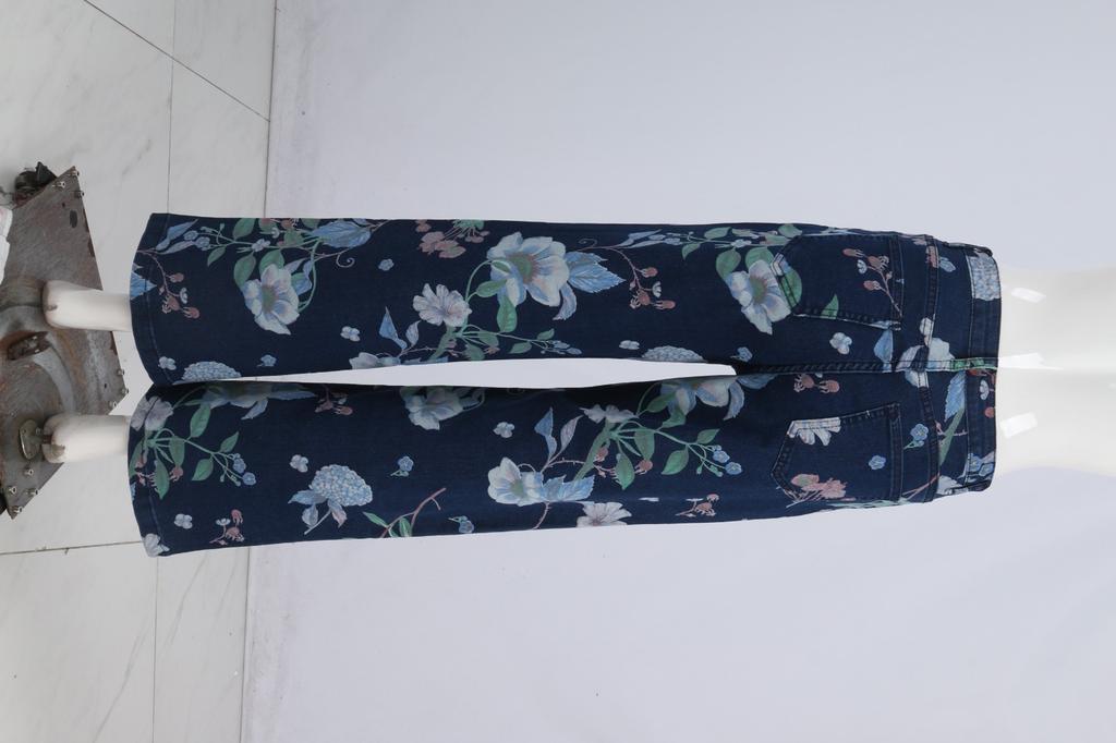 Damen Denim Klassisch Vielseitig Hohe Taille Modische Hose