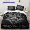 Bilbao logo Patrón Juego de Ropa de Cama Colcha Colcha Funda de Almohada Decoración del Hogar Regalo de Cumpleaños (1 * funda nórdica + 2 * fundas de almohada, sin núcleo)