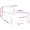 Vidaxl Letto Continentale Con Materasso, Crema, Tessuto, 90X200 Cm
